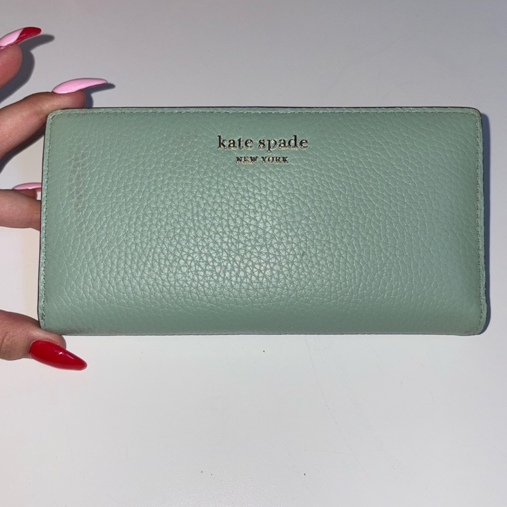 Kate Spade Green Leather Wallet